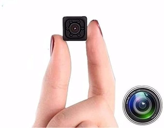 1080P Mini Spy Camera with Low Light Vision, Portable Security, Hidden-Camera with Audio and Video Recorder for Home Gym/Mirror/Shower, Car Mount Compatible All Mobile. (Non WiFi Camera)