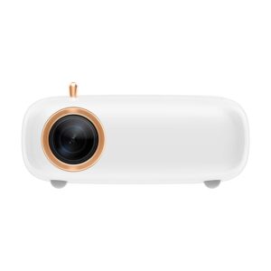 V1 Portable Projector 50-200in Screen Size with HD/AV/USB Interfaces 30000H Lifespan Built-in Speaker Phone Mirror Projector for Home Theater Cartoon Movies with Remote Control Basic Version