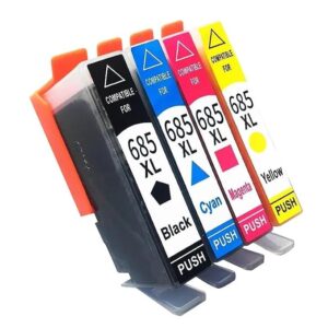 Verena 685 XL Ink Cartridge Compatible for HP DeskJet Ink Advantage 3525, 4615, 4625, 5525, 6525 e-All-in-One Printers (Combo Pack)