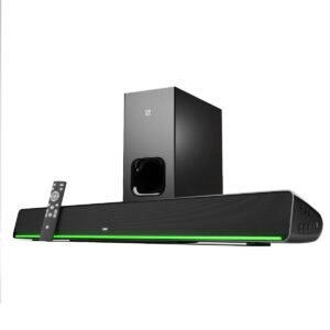 GOVO GoSurround 975 Pro, 400W Soundbar with 8? Subwoofer, 2.1 Channel Home Theatre, HDMI/AUX/USB/Bluetooth, 4 EQ Modes, LED Display & ? Black