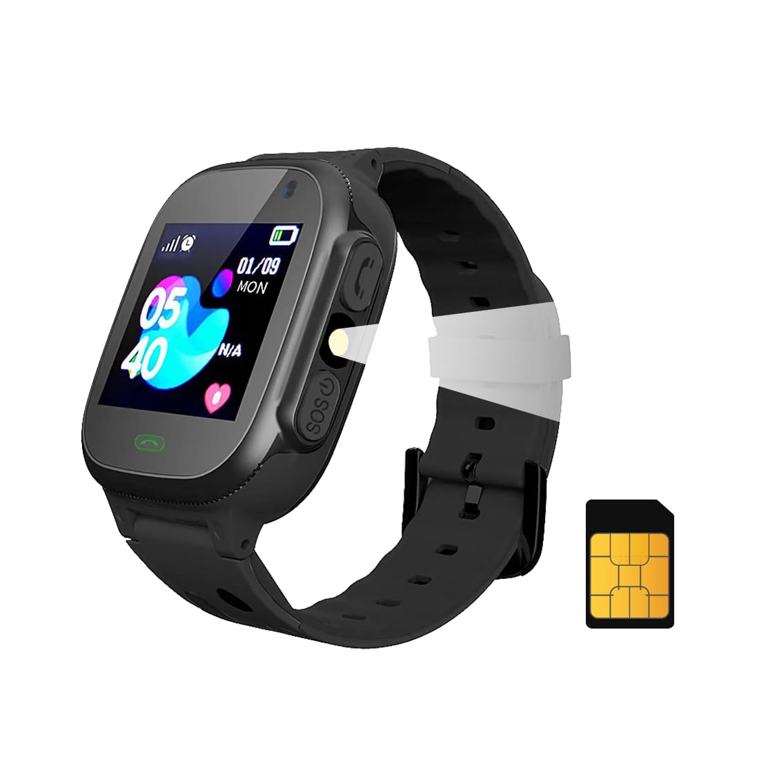 sekyo S2 Pro Kids Smartwatch for Boys & Girls, Calling Smart Watch for Kids with Location Tracker, Camera, SOS & Safe Zone Alert, Family Chat, App Control, Airtel & Vi Micro SIM Support only