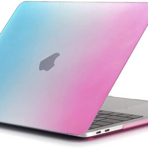 SwooK Case for M2 MacBook Pro 13 inch with/Without Touch Bar Plastic Hard Shell Case Cover with Keyboad Dustplugs TrackPad (Pink/Blue)