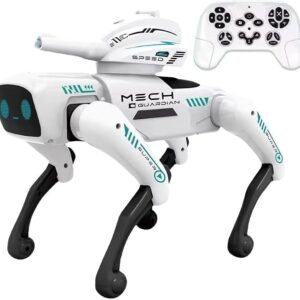 AI Smart Robot Dog Toy 2-in-1 Programmable RC & App Control | Voice Command, Music, Dancing, Storytelling, Water-Bomb Launcher | Interactive STEM Educational Puppy for Kids 6-12