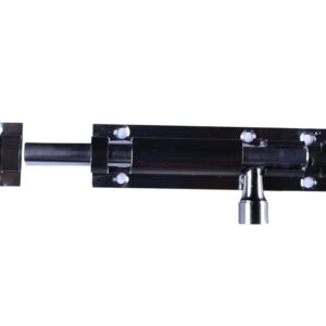 Brass Door Security Latch Lock Tower Bolt 2 Inch ? Heavy Duty Sliding Bolt for Home, Bathroom, Office & Living Room - Black