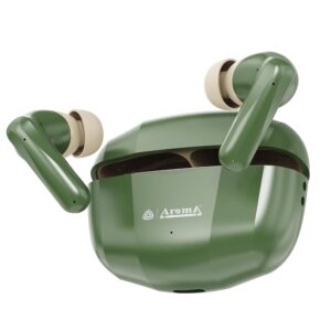 AROMA TWS4 Jaguar V5.4 True Wireless Earbuds, Midnight Green & Cream