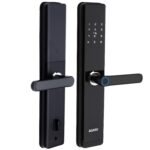 AGARO Royal Smart Door Lock with Handle, Auto Lock, Unlock with Finger Print/RFID Card/PIN Access/App with Bluetooth/Manual Key Access, Digital Door Lock, Anti-Theft Lock, Home Safety, Black