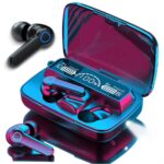 MB Star M19 TWS Bluetooth 5.0 Wireless Earbuds in Ear True Wireless Stereo Earbuds with Mic| LED Digital Display with Flashlight, Deep Bass Bluetooth Headphones, Upto 12Hrs Battery - Black, Pack of 1