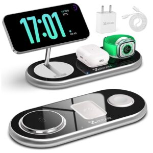 zitronix 3 in 1 Wireless Charger Dock 15W Folding Stand