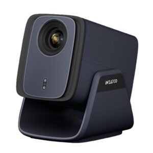 Wzatco Blaze Max, Google TV Official, Native 1080P Projector 4k Ultra HD, 1800 ANSI Ultra Bright, Fully Automatic, 1:1 Throw Ratio, 16 Watt, Chromecast, Smart Home Cinema, Blue