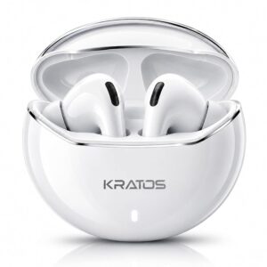 Kratos TW02 Ear Buds Wireless with 60H Playtime, Noise Isolation & Clear Calls, Bluetooth Earbuds with Voice Assistant, Ear Buds with Bluetooth V 5.3 & with Type C Fast Charging, IPX5 TWS Earphones
