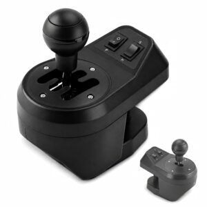 NITHO USB Gaming Gear Shifter for PC Sim Racing, 6-Speed H-Pattern Gear Shifter with Reverse, Interchangeable H-Pattern & Sequential Plates, Racing Wheel Shifter for Windows PC (Not for Console)
