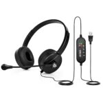 Metaind Wired USB Headphone with Noise Cancelling Mic | HD Sound & Comfort for Zoom, Teams & Call Centers | USB Headset for PC & Laptop | Model: Meta_MT50 (Black)