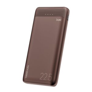 boAt EnergyShroom PB300 Neo 10000mAh Power Bank with 22.5W Fast Charging, 3X Output Ports, Supports Android, iPhone, Tablets, Earbuds (Mocha Brown)