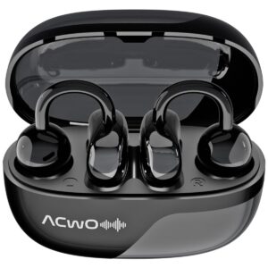 ACwO DwOTS Flow Open Ear Earbuds | X-Fidelity Sound | AI-ENC Mic | Dual Mode (Music & Gaming) | 50H Playtime | Fast Charging | IPX5 | Bluetooth 5.3 Pearl Black