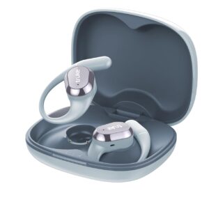 Truke Newly Launched Buds Liberty Open Ear Wireless Earbuds with 360Spatial? Audio Experience, 16mm Beryllium Speaker, 60H Playtime, Quad Mic for Crystal-Clear Calls, Fast Charging, BT5.4 (Slate Blue)