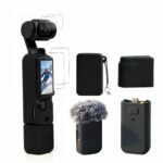 Case for DJI Osmo Pocket 3/Xtra Muse Camera, Soft Silicone Protective Case, Anti-Scratch, Slim Fit Skin with mic Cover and Screen Protector Accessories for Osmo Pocket 3/Xtra Muse (Black)