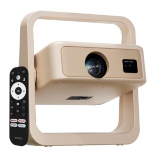 WZATCO Yuva Infinity Google TV Official Native 1080P Projector, 4K UHD Support, 1200 ANSI Lumens, Auto Focus, Auto Keystone, WiFi 6, Bluetooth 5.1, ARC, HDMI, USB, Sealed Optical Engine