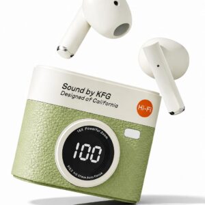 Q88 Aura Gaming Earbuds with 36 Hours Playtime, Bluetooth 5.4 + ENC, 13mm HD BASS Drivers, IPX7 Sweat-Proof,Built-in Mic for Android & iOS (Green)