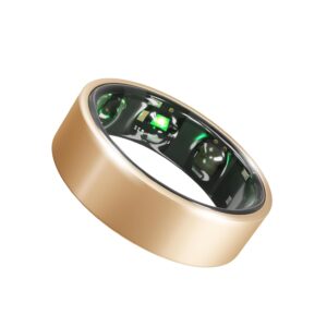Gabit Smart Ring | Health Tracker, 7+ Day Battery | Best Smart Ring Award by Amazon | Sleep, Fitness, Stress, Nutrition | Buy Sizing Kit First | Calorie Tracking for Weight Loss | Titanium Rose Gold 6