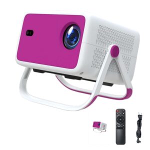 4K Projector, 1080P Native Portable Mini WiFi Projector with Android System, Auto Keystone and Zoom, 180 Degree Stand, FCC CE ROHS Certified, 8.3 x 6 x 7.4 in, 21.1