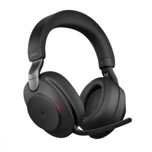 Jabra Evolve2 85 Wireless PC Headset ? Noise Cancelling Microsoft Teams Certified Stereo Headphones with Long-Lasting Battery ? USB-C Bluetooth Adapter ? Black