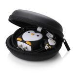 JAMPOD for iPhone Charger Protector Case 18W/20W with Carry Black Case Combo Set 5 in 1 Silicone, 3D Cute Kawaii Aesthetic Charger Protective Design for Apple Chargers Only - Penguin