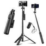 Celfiexpt Selfie Stick Tripod Portable 50" Extendable Bluetooth Mobile Tripod with 360? Adjustable Holder, Phone Stand for Video Recording Shooting Vlogging YouTube Cooking, Black