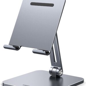 UGREEN Tablet Stand for Desk, Aluminum Holder with Enhanced Stable Base