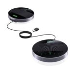 TONGVEO 2-in-1 Conference Speaker and Microphone, Daisy Chain Wireless Bluetooth Speakerphone with 360? omnidirectional mics USB/Dongle/Bluetooth Connection 18H Talk Time for 15-30 People Meeting