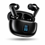 Vynk TWS Bluetooth 5.3 Earbuds, 25H Total Playtime, LED Battery Display, Type-C Fast Charging, IPX5 Water Resistance, Touch Controls, Voice Assistant Support, Wireless Earphones with Mic