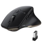 iClever Bluetooth Mouse MD172, Wireless Dual Mode(Bluetooth+USB), Multi-Devices Ergonomic with 5 Adjustable DPI and 7 Buttons, Rechargeable Silent Mice for Laptop/iPad/MacBook/Tablet/PC