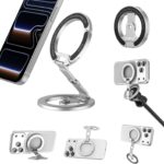 ULANZI MA02 Dual Magnetic Ring Phone Grip Stand, Aluminum for MagSafe