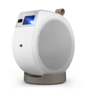 BenQ GV32 LED Portable FHD Home Projector,Excellent Colors 95% REC709, 500ANSI Lumens Bright,Upto 120inches Screensize,135? Projection,18W Speaker, builtin GoogleTV,WiFi,HDMI,USB-C,White