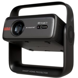 E GATE Zen 9X Google TV Official Native 1080P Projector | Certified Apps Netflix, Prime | 100% Dust Proof | Projector 4K Ultra HD Super Bright - 900 ISO | Fully Automatic | HDMI-ARC-CEC WiFi6 | EGATE