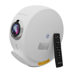 Zebronics Android Smart Projector, 4K UHD Support, 12000 Lumens, 250" Screen, 90? Tiltable, Auto Focus & Keystone, OTT Apps (Netflix, Prime, Hotstar), BT v5.4, HDMI, Miracast, WiFi (PixaPlay 38)