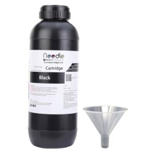 Needle 1 KG Cartridge Refill Ink | Made in India | Compatible with Inkjet Printers | Easy Ink Refilling Solution (Black)