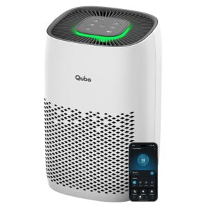 Qubo Q200 Smart Air Purifier for bedroom by Hero Group| Up to 200 SqFt| True HEPA H13|Removes 99.99% Dust, Allergens, Smoke, Virus & PM2.5|150 m?/h CADR|5-Stage Filter|App Control|9000 Hrs Filter Life