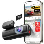 REDTIGER 4K Front Dash Cam for Car, ADAS, with 32GB Memory Card, Built-in WiFi&GPS, Car Camera with G Sensor, Loop Recording, Smart App Control, Night View, 24/7 Parking Mode(F9 Lite)