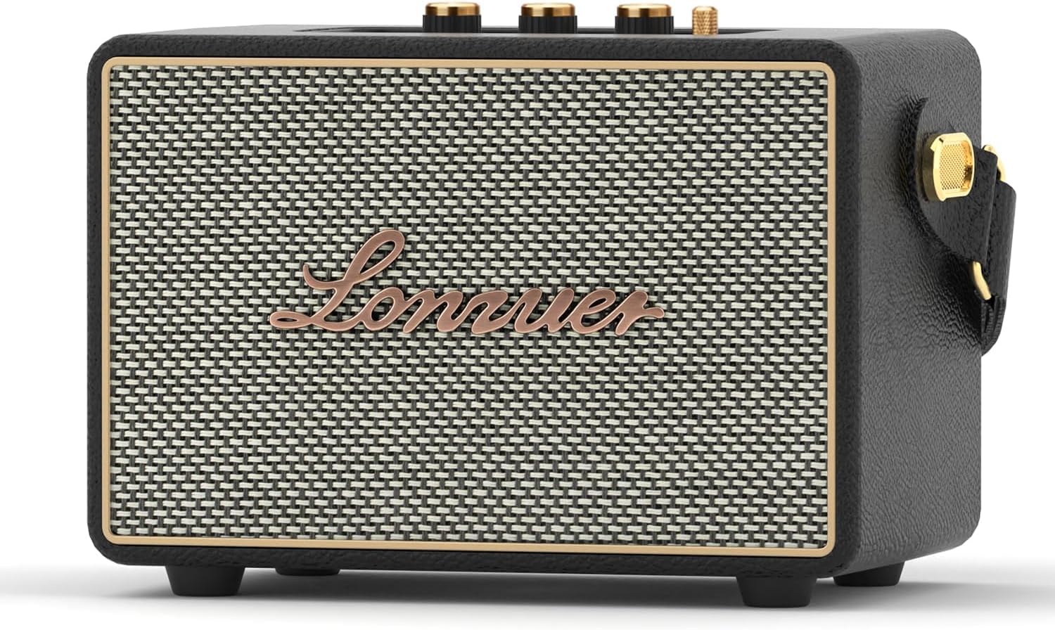 Portable Retro Bluetooth Speaker, Wireless with 50W Loud Stereo Sound, Up to 10H Playtime, Black