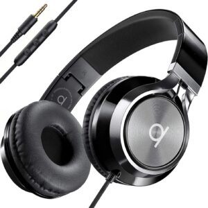 ARTIX CL750 Foldable Wired Headphones with Microphone | Noise Isolating On Ear Headset with Volume Control for Online Classes & Gaming (Lavender, 3.5mm Jack)