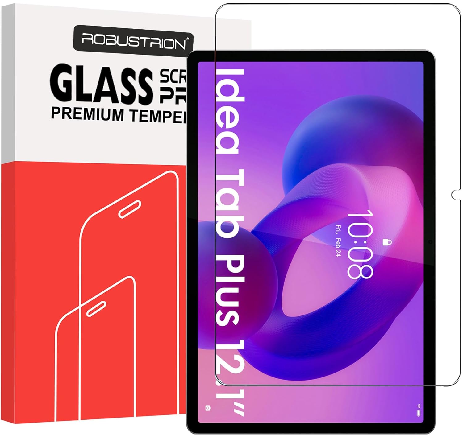 Robustrion Tempered Glass for Lenovo Idea Tab Plus 12.1" Screen Guard,1Pack