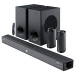 ZEBRONICS Juke BAR 9775, Dolby Soundbar, 650 Watts, 5.2.2 Surround, Dolby Atmos, Dual Wireless Subwoofer & Rear Satellites, 5 Driver Soundbar, BTv5.3| HDMI (eARC) | Optical | USB | AUX