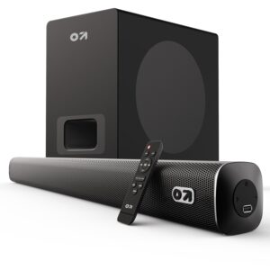 GOBOULT X120 2.1 Channel Bluetooth Soundbar with BoomX Subwoofer, 120-Watt Output Surround Sound, EQ Modes, Remote Accessibility, USB/HDMI/AUX & Optical Fiber Connectivity Sound bar (Black)