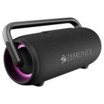ZEBRONICS AXON 200 Portable Party Bluetooth Speaker, 180W RMS, 5 Drivers + 2 Passive Radiators, Z-Sync Mode, IPX6, Upto 10 Hours Playback, Rapid Charging, BT | USB | AUX, Fabric Finish, RGB, Deep Bass