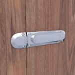 Boniry Door Latch Lock | Solid Metal Door Stopper for Bathroom, Home, Office | Easy Install, Smooth Sliding, Heavy Duty Latch (1, Silver)