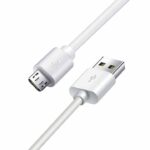 Ritvik Hub Micro USB to USB-A Cable for Android Devices, White, Charging and Data Sync