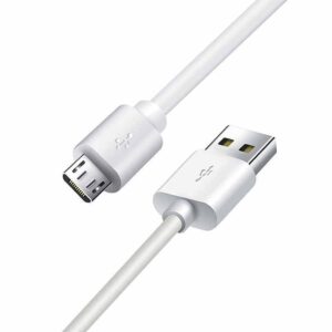 Ritvik Hub Micro USB to USB-A Cable for Android Devices, White, Charging and Data Sync