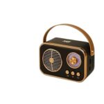 Portable Bluetooth Speaker, 5W Wireless Speaker with FM Radio, TF Card Support, Retro Design Speaker for Home and Outdoor Use