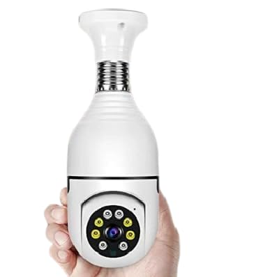 1080P HD WiFi Bulb Light Wireless IP WiFi Camera, Fish Eye 360 Degree IR CCTV Home Security Camera