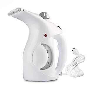 Portable Garment Steamer for Clothes, Handheld Steam Iron with Fast Heat Up, Fabric Wrinkle Remover, Clothes Steamer for Home & Travel, Lightweight Steam Iron for Shirts, Sarees, Curtains White